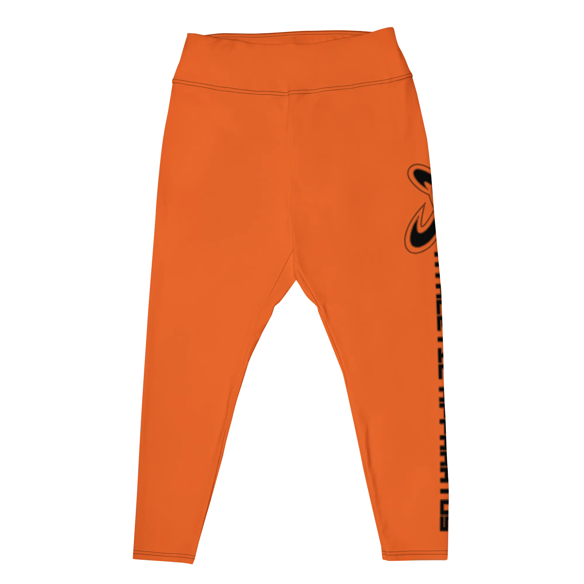Athletic Apparatus Orange Black logo Plus Size Leggings