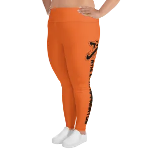 Athletic Apparatus Orange Black logo Plus Size Leggings