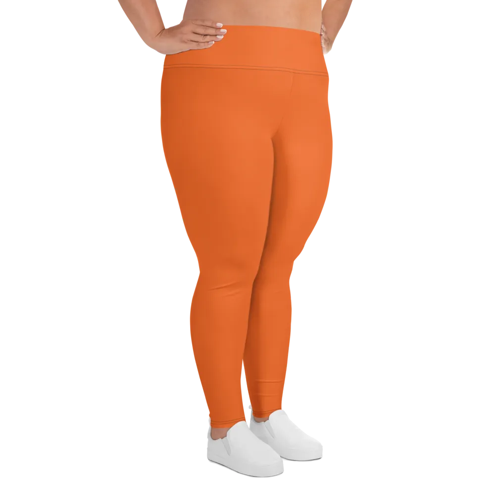 Athletic Apparatus Orange Black logo Plus Size Leggings