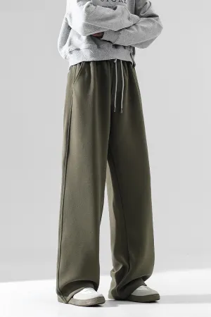 Baggy Wide-Leg Low-Rise Fleece Sweatpants