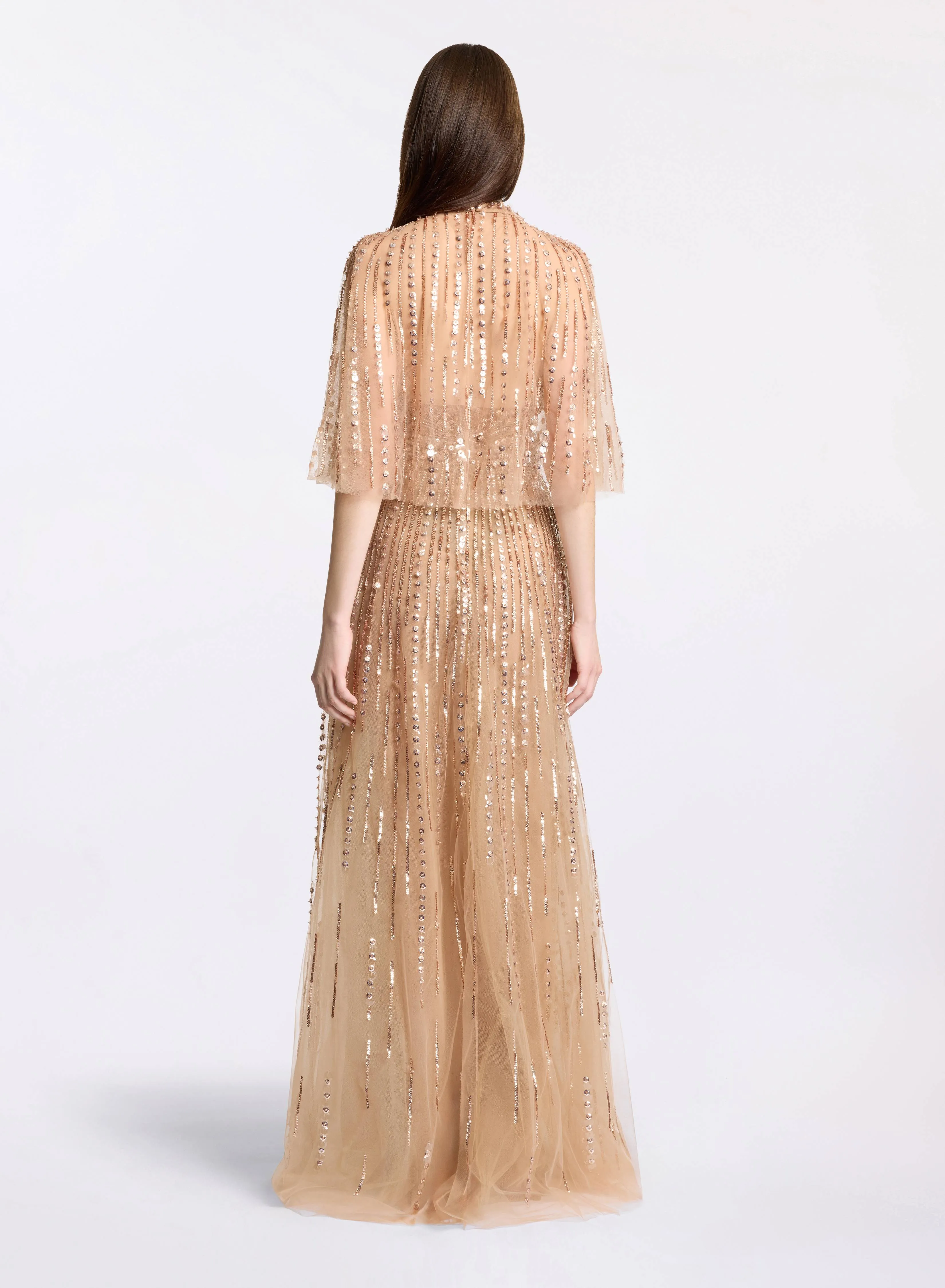 Bead Embroidered Short Cape