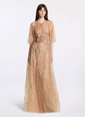 Bead Embroidered Short Cape