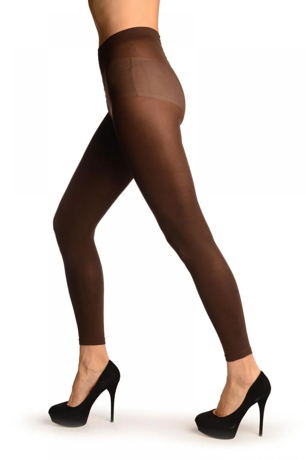 Brown 120 Denier (Winter) Footless Tights