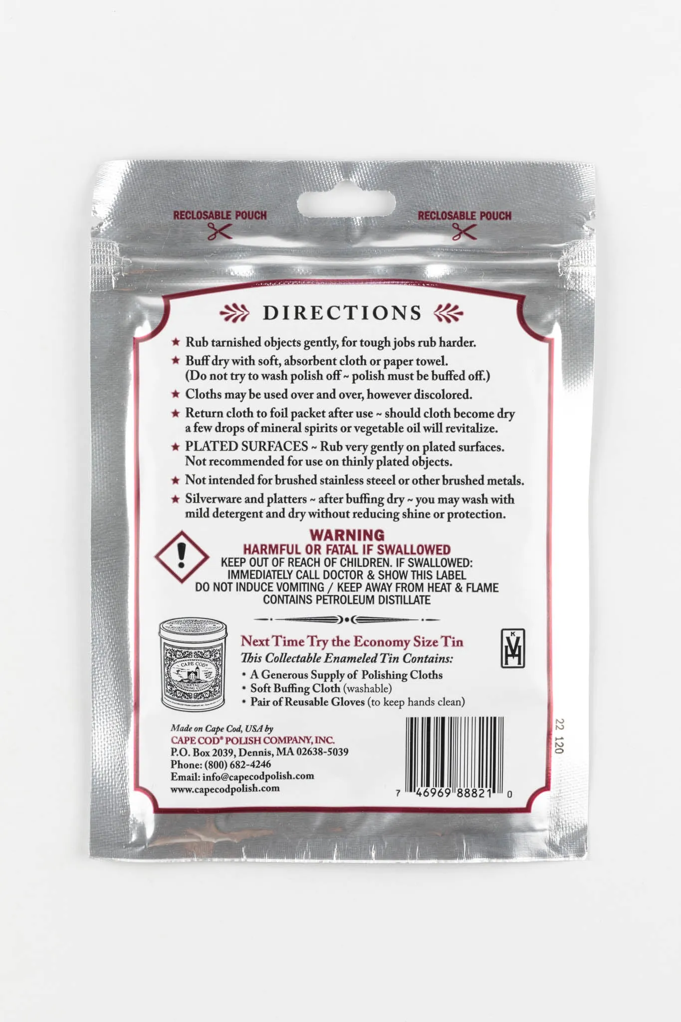CAPE COD Watch Polishing and Buffing Cloth Pack
