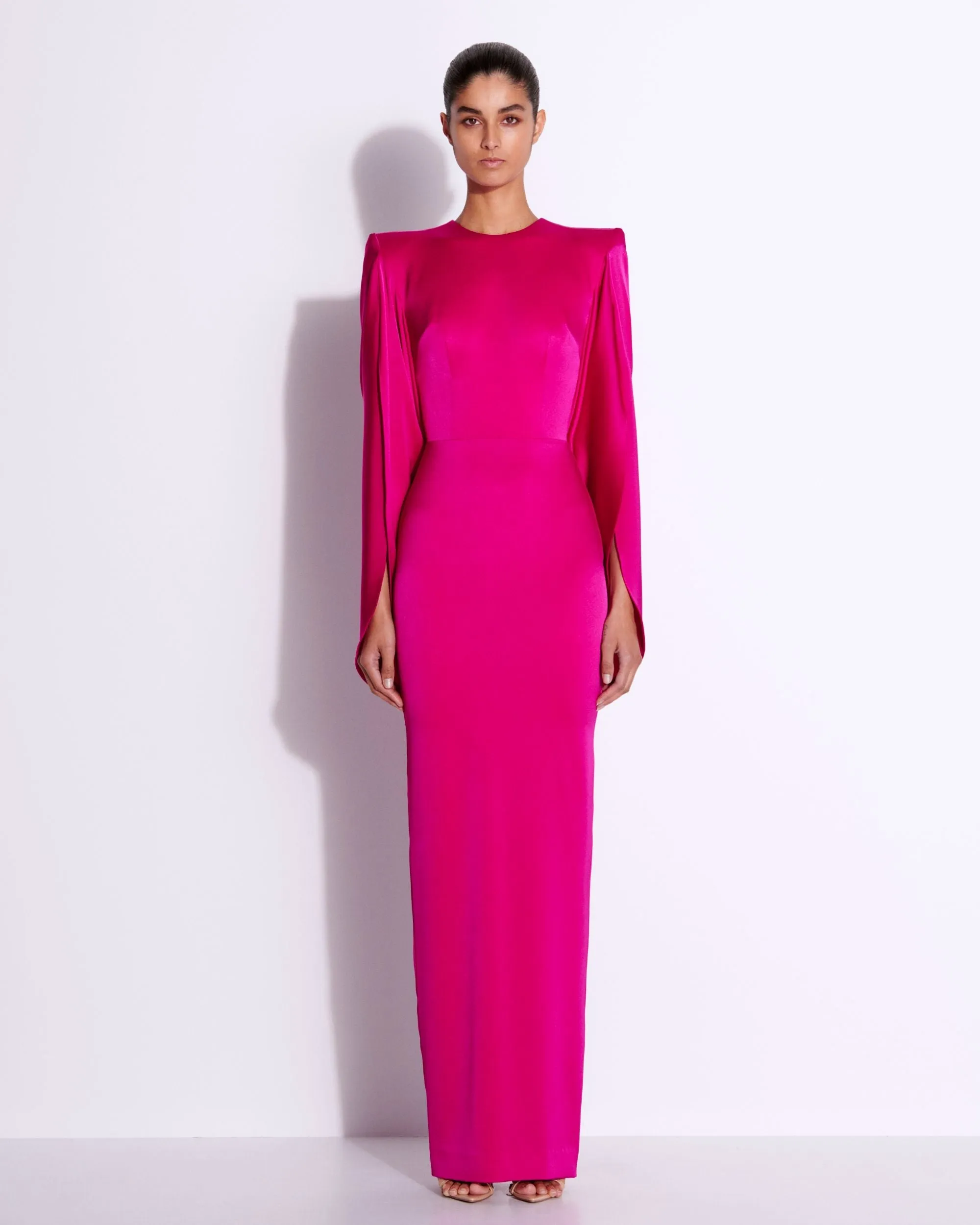 Cape Column in Satin Crepe