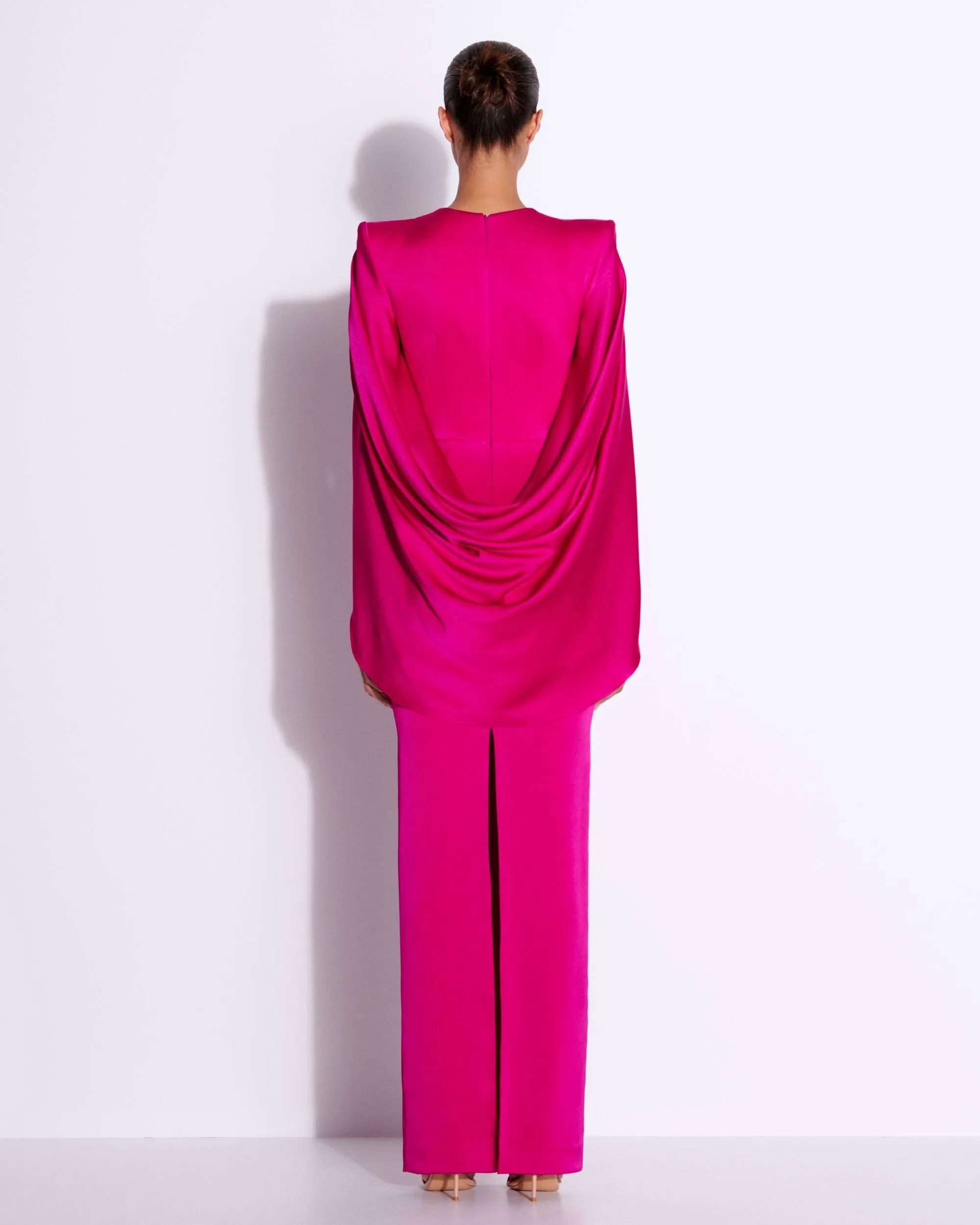 Cape Column in Satin Crepe