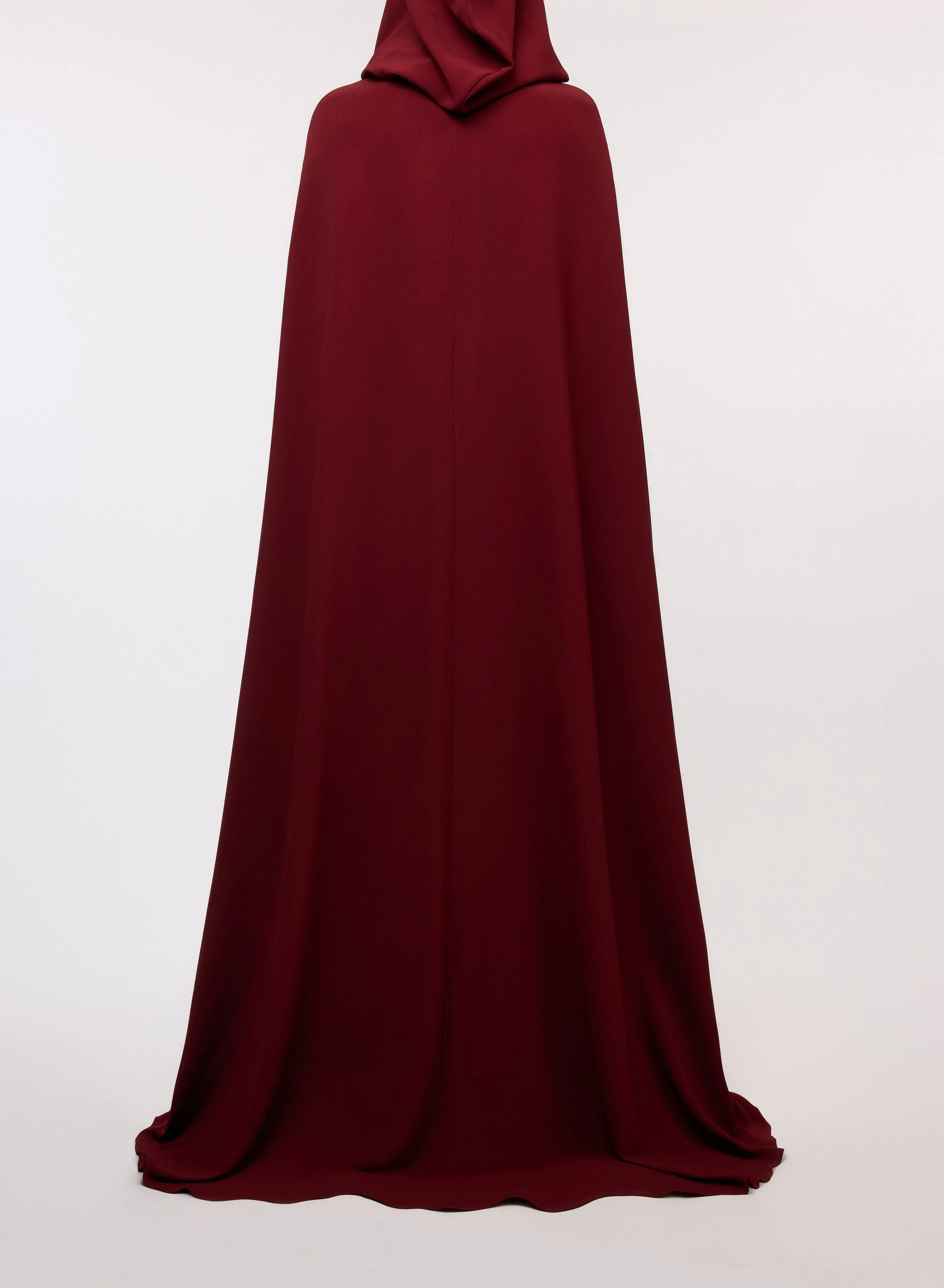 Crepe and Lace Jumpsuit with Cape