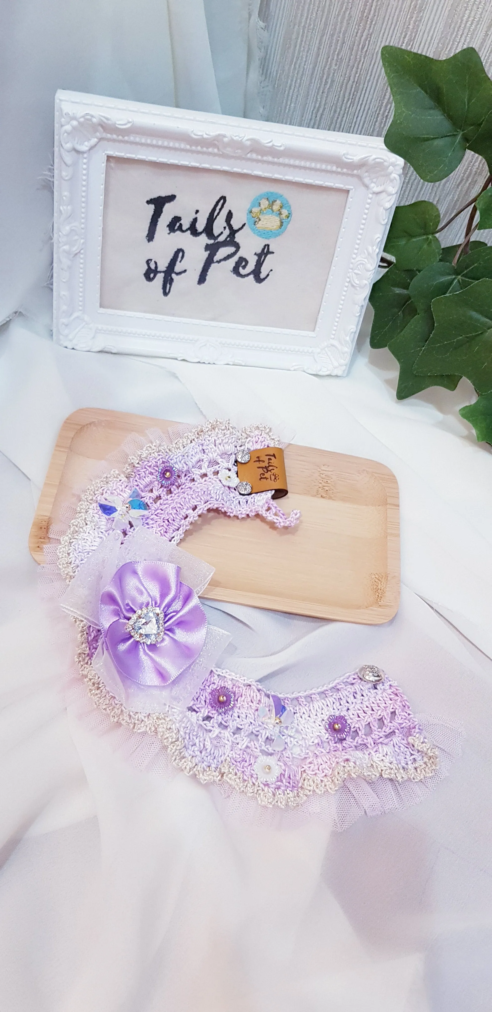 Crochet Pet Cape Collection: Bianca Cape (25 - 27cm)