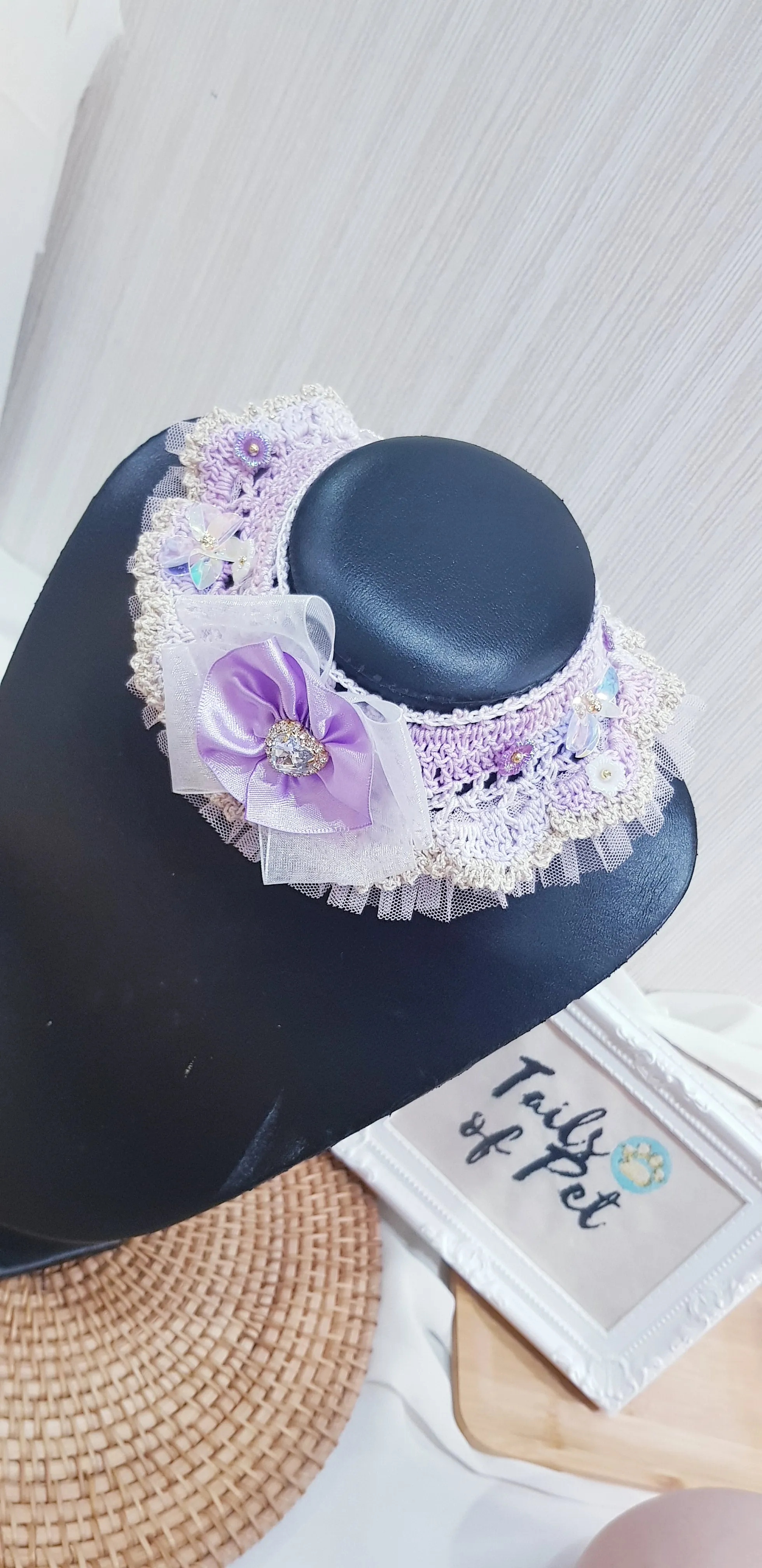 Crochet Pet Cape Collection: Bianca Cape (25 - 27cm)