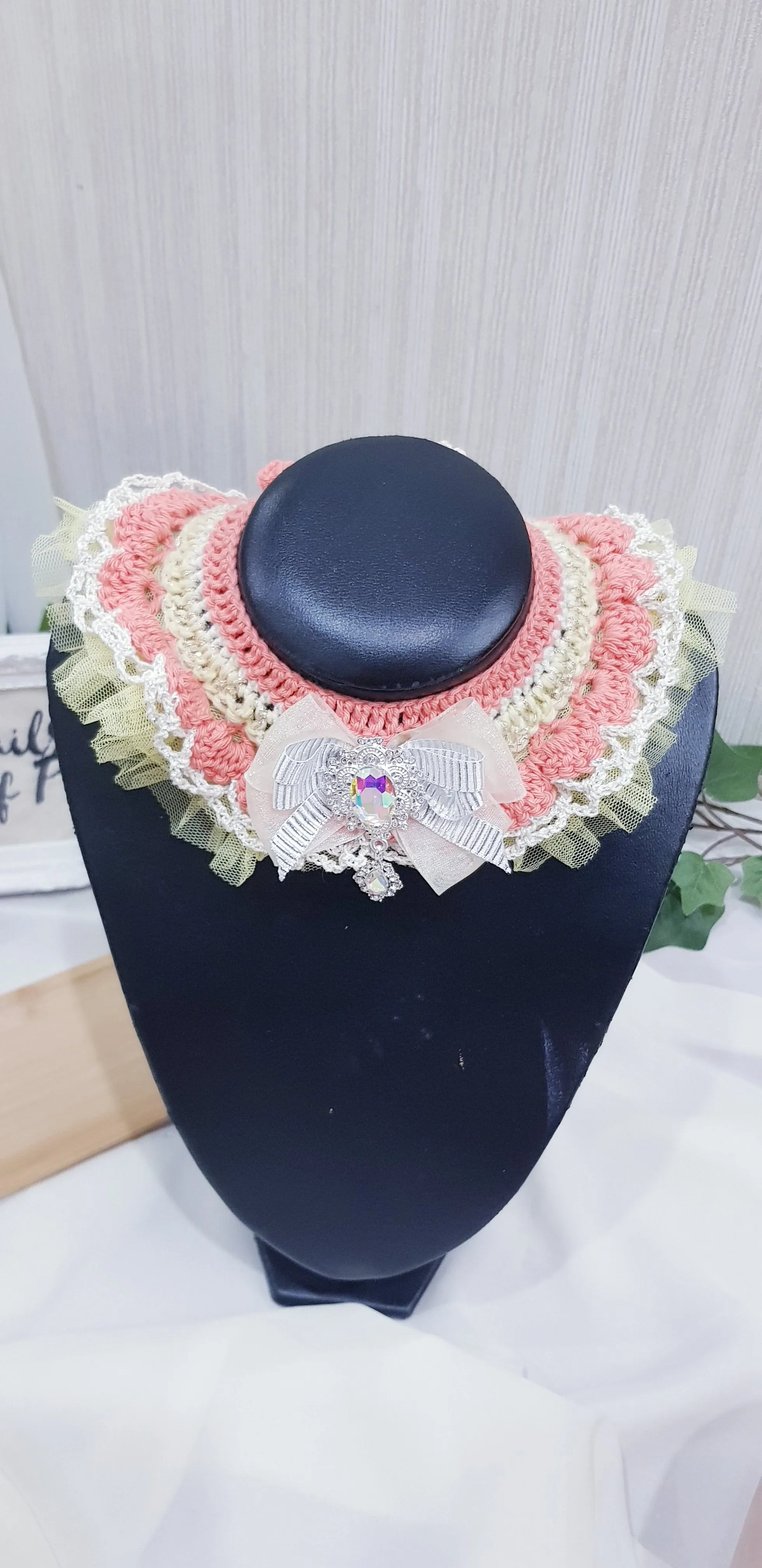 Crochet Pet Cape Collection: Josie Cape with Rhinestone (28 - 32cm)