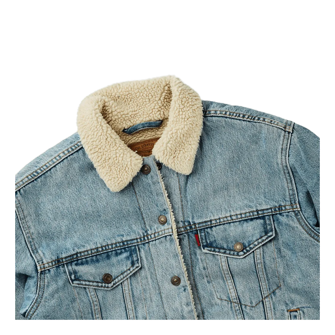 Exbf Sherpa Trucker Strangerwa Light Indigo - Worn In