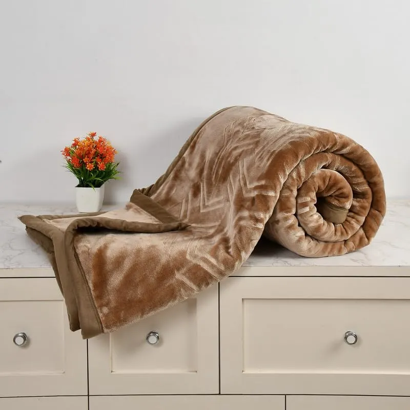 Florida Mink Double Bed Blanket 1050 GSM 4 Kg 2 Ply Winter Blanket 220 CM X 240 CM