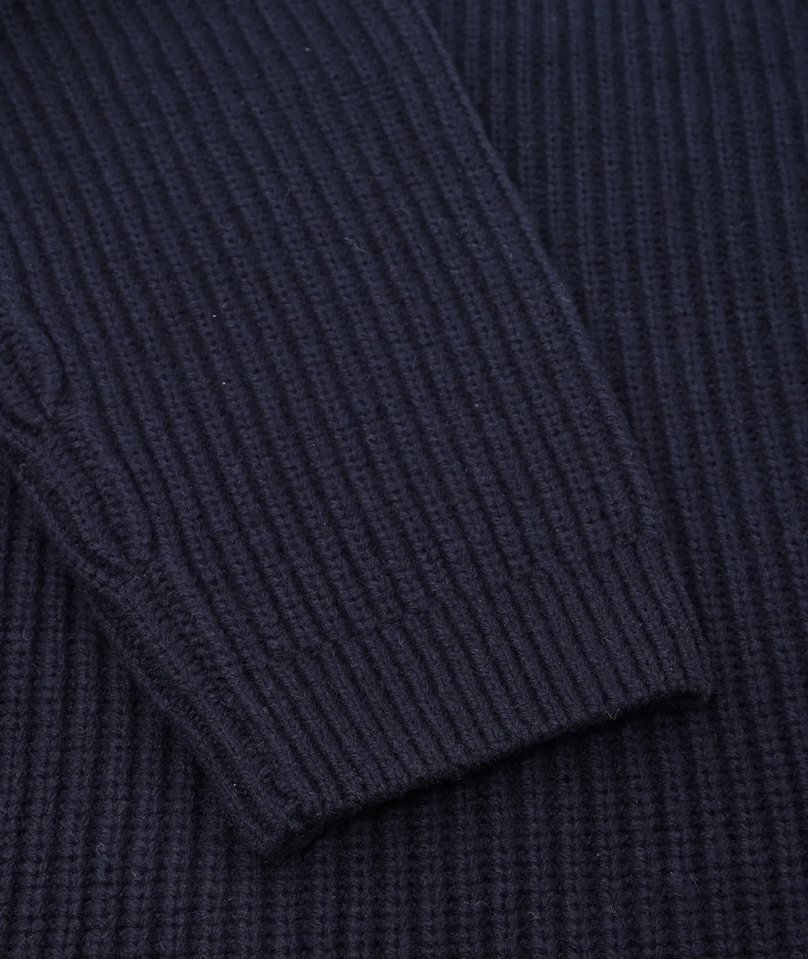 Half Zip Wool Knit - Navy