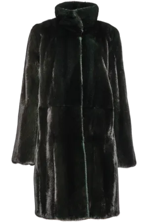 Hunter Green Mink Fur Coat