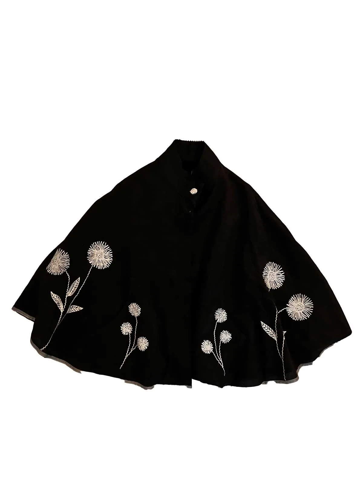 JACKET- BLACK & SILVER EMBROIDERED CHANDERI [COTTON-SILK MIX]