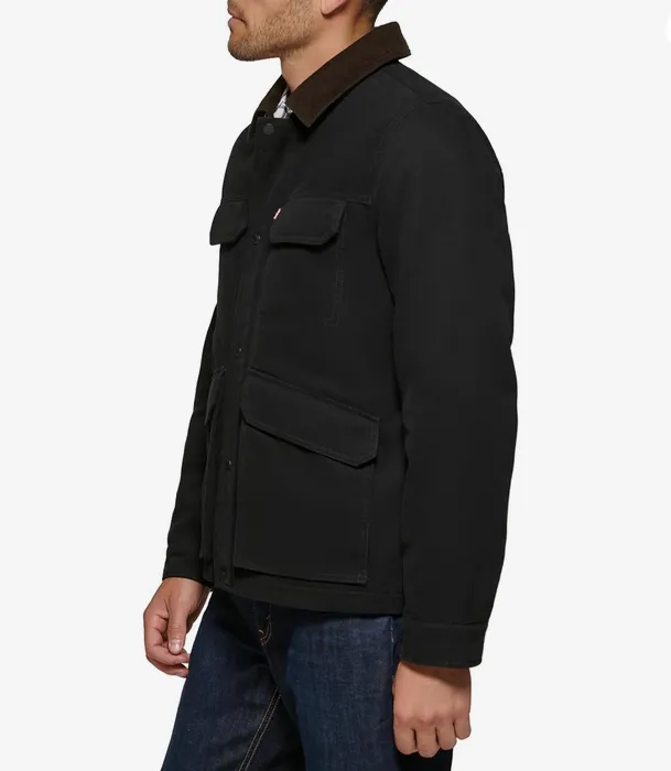 Levi's Men's Cotton Workwear Four Pocket Field Jacket Black Medium