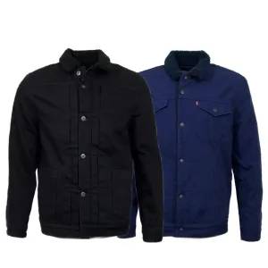 Levi's Mens Sherpa Jacket Type II Trucker Button Up Lined Insulated Coat