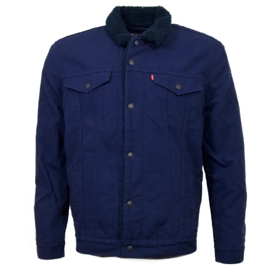 Levi's Mens Sherpa Jacket Type II Trucker Button Up Lined Insulated Coat