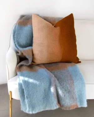 Matiz Brown Ombre Wool Throw Pillow