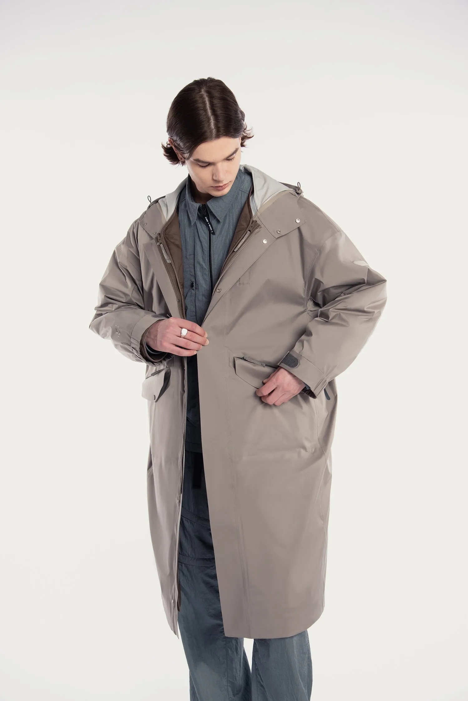 MEN'S 2.5 LAYER  TECH COAT W/DETACHABLE PADDING COAT