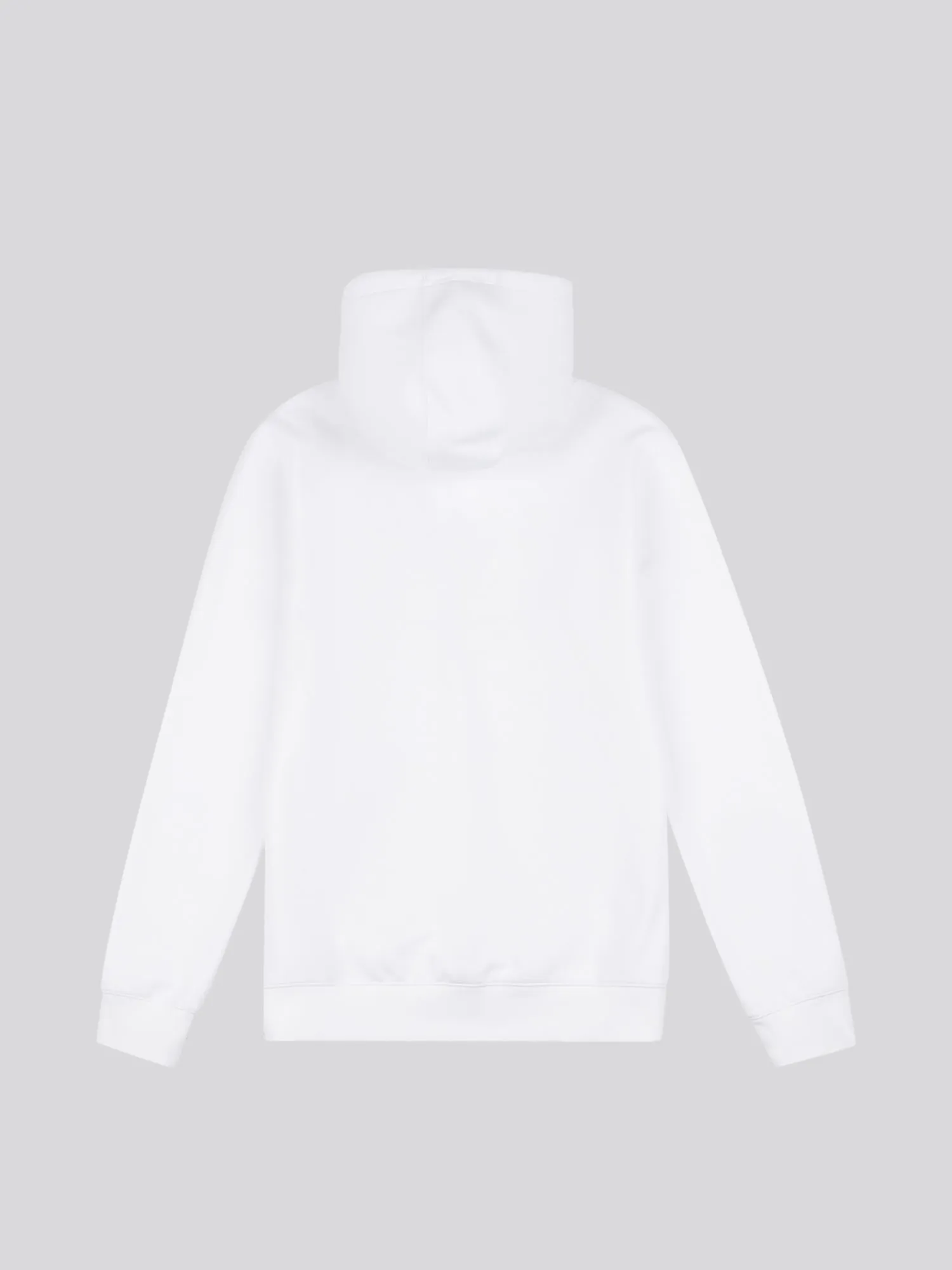 Mens Premium Print Interlock Hoodie in Bright White