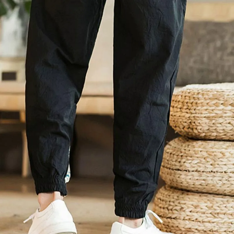 Men's Summer Casual Cotton Joggers With Print