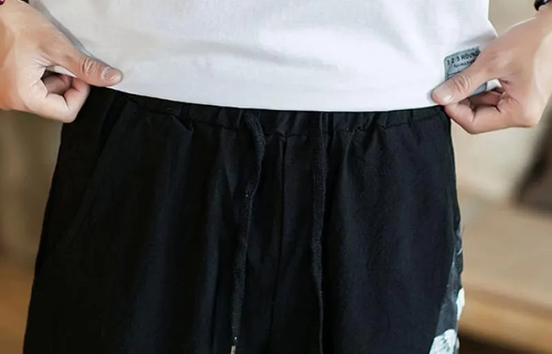 Men's Summer Casual Cotton Joggers With Print