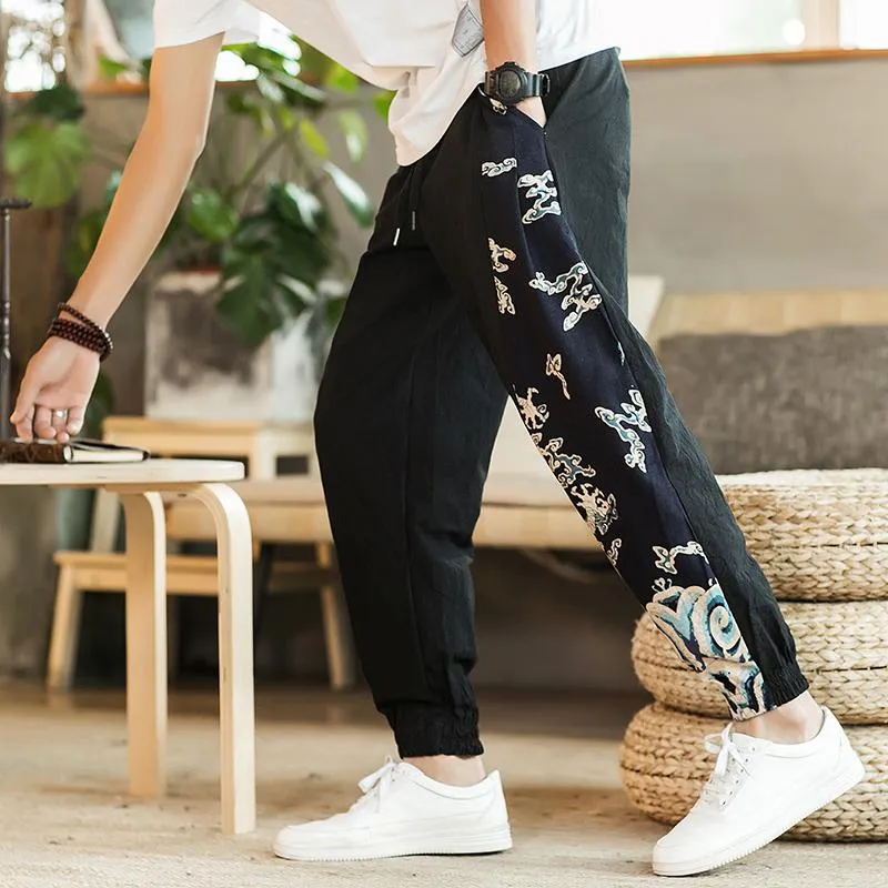Men's Summer Casual Cotton Joggers With Print