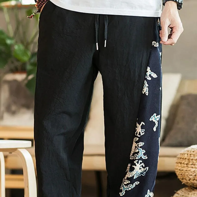 Men's Summer Casual Cotton Joggers With Print