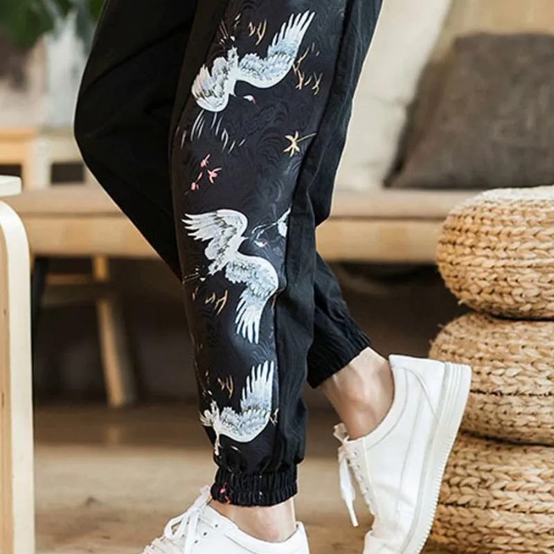Men's Summer Casual Cotton Joggers With Print
