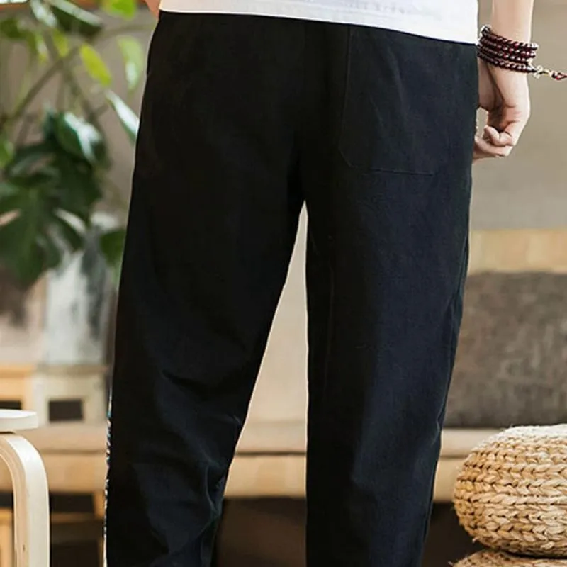 Men's Summer Casual Cotton Joggers With Print
