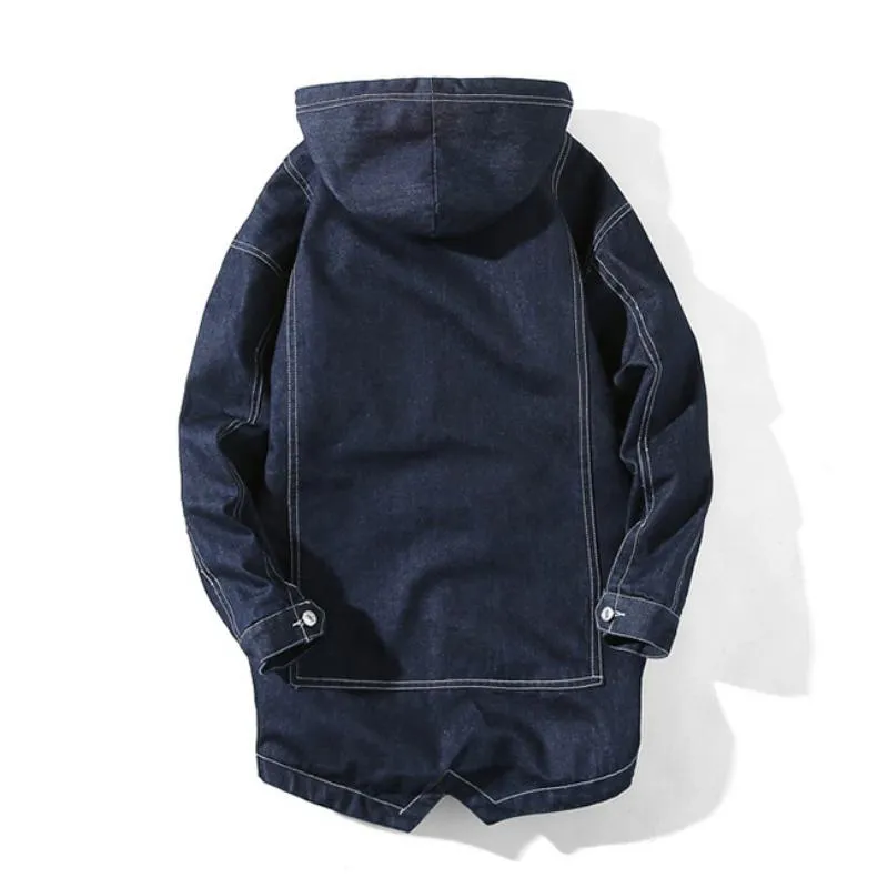 Men's Winter Casual Warm Denim Parka | Plus Size