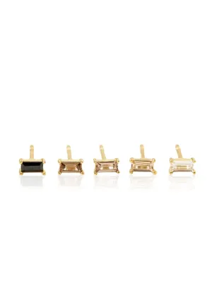 Ombre CZ Baguette Post Earrings