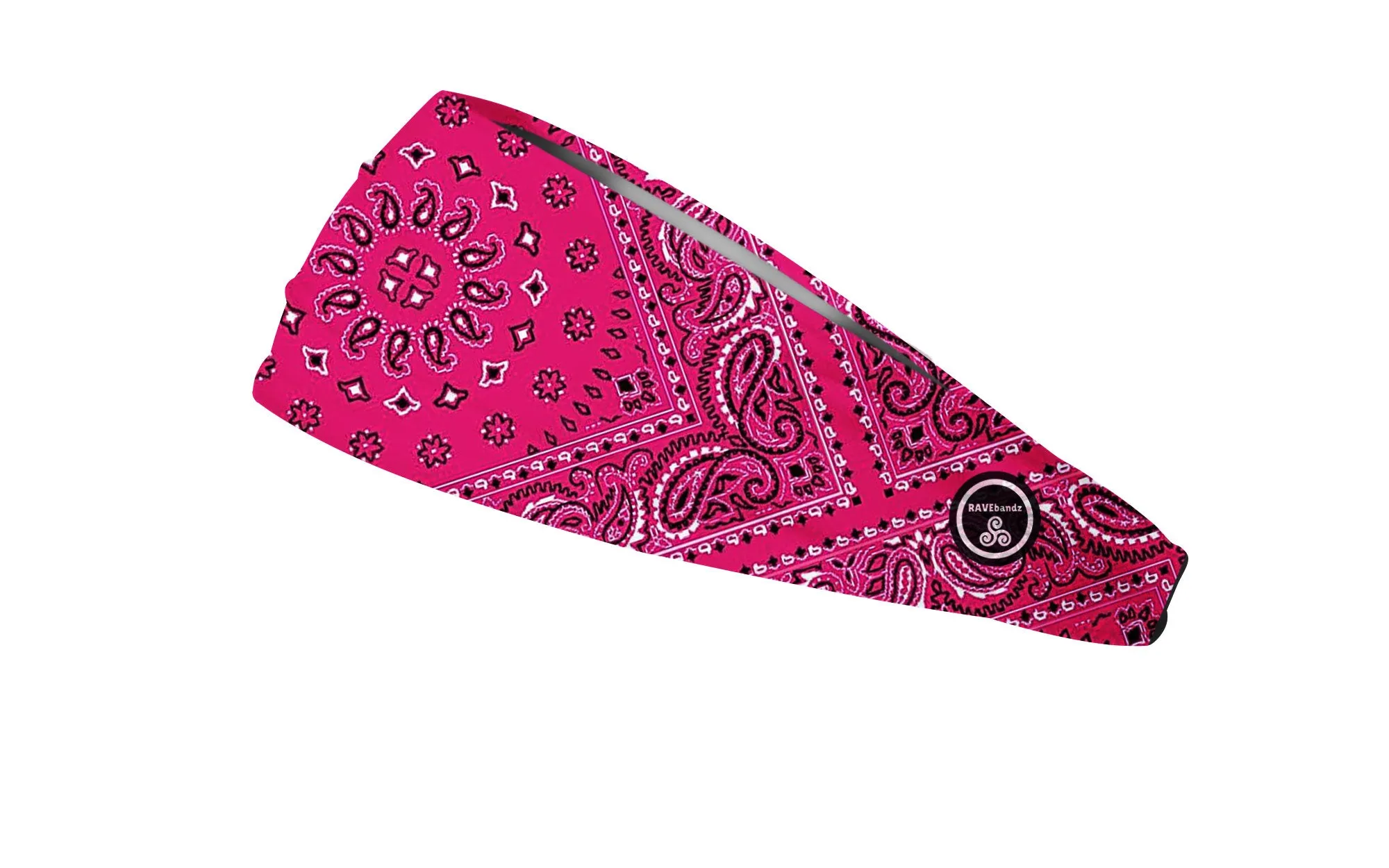 RAVEbandz The Pro - Wide Stretch Headband (Bandana - Hot Pink)