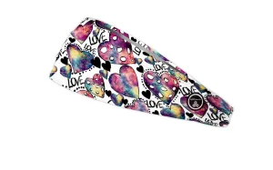 RAVEbandz The Pro - Wide Stretch Headband (Cosmic Love)
