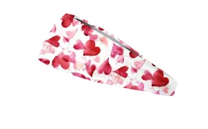RAVEbandz The Pro - Wide Stretch Headband (Hearts A Flutter)