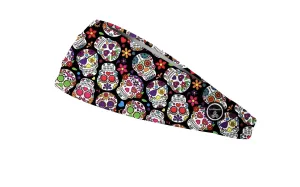 RAVEbandz The Pro - Wide Stretch Headband (Sassy Sugar Skulls)