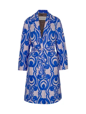 Roltas Silk Twill Coat (Blue)
