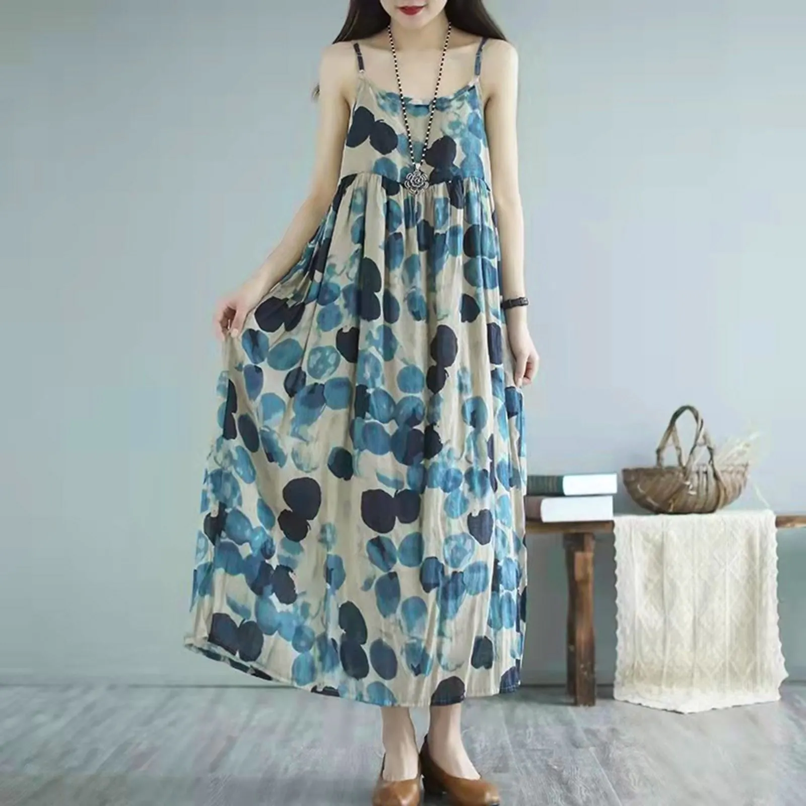 Sabrina – Polka Dot A-Line Slip Dress