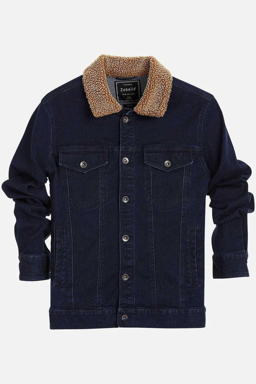 Sherpa Collar Indigo Denim Jacket