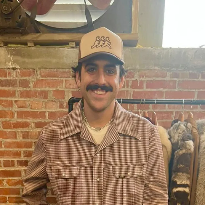 Tan Brown Brim Foam Trucker Mesh Snapback Brown Logo Embroidery