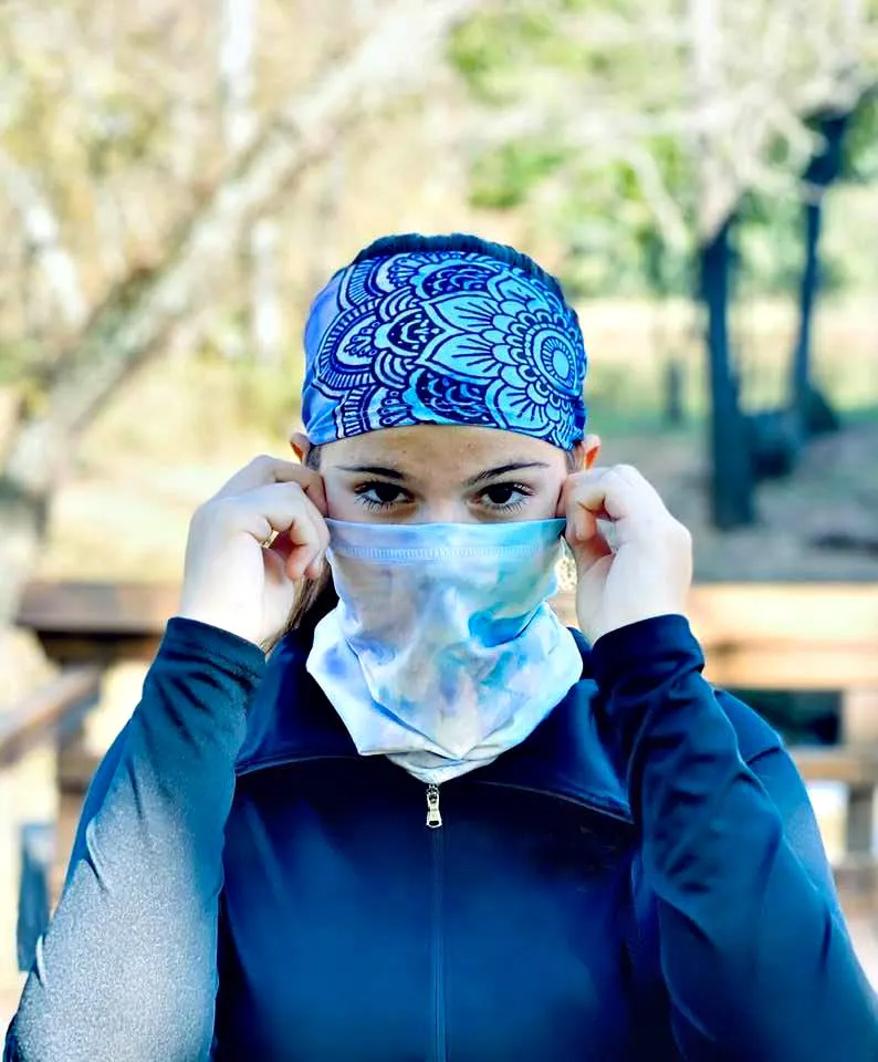 The LEGEND - Neck Gaiter (Royal Blue Tie Dye)