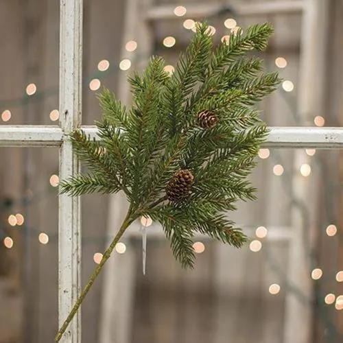White Spruce with Cones Pick - 16"