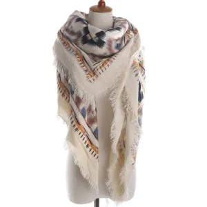 Women's Fashion Geometric Print Warm Winter Scarf