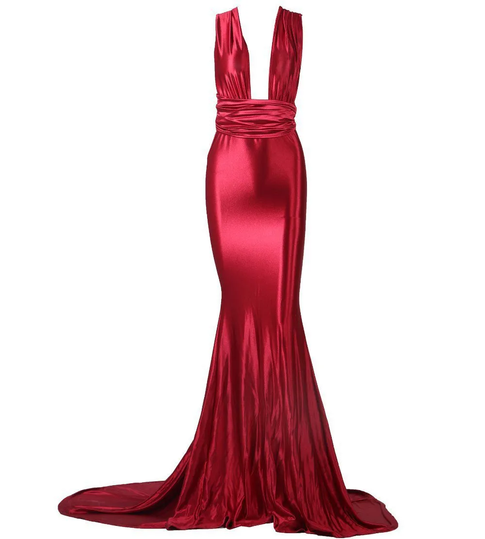 Women's Sleeveless V-Neck Maxi Dress