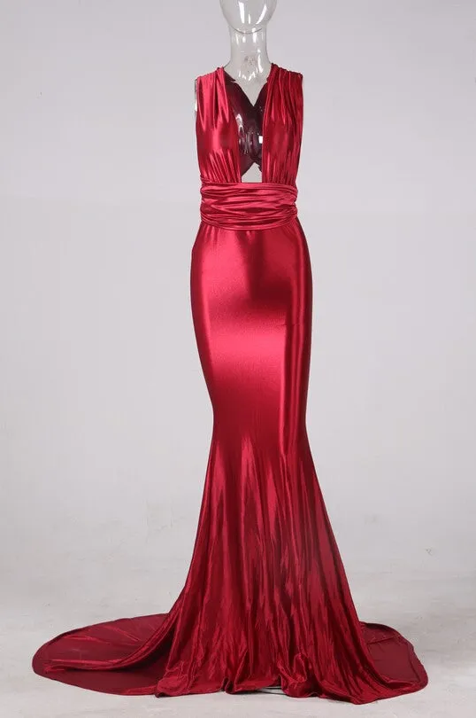 Women's Sleeveless V-Neck Maxi Dress