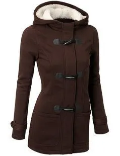 Women's Spring/Autumn Casual Hooded Coat With Hidden Zipper