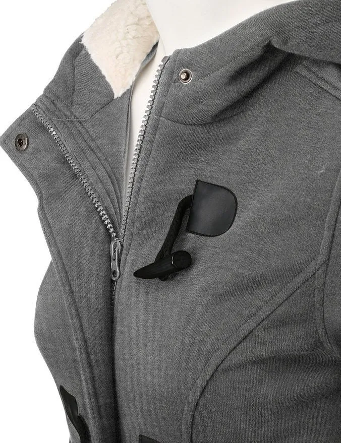 Women's Spring/Autumn Casual Hooded Coat With Hidden Zipper