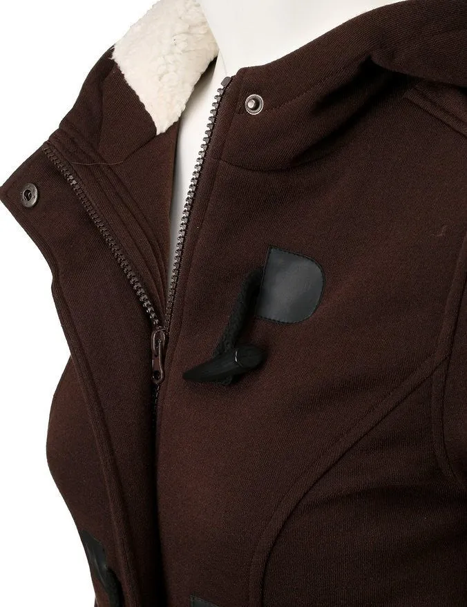 Women's Spring/Autumn Casual Hooded Coat With Hidden Zipper