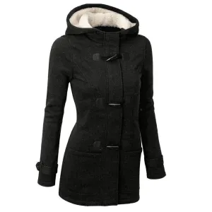 Women's Spring/Autumn Casual Hooded Coat With Hidden Zipper